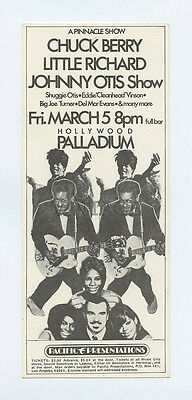 Chuck Berry Handbill 1971 Mar 5 w/ Little Richard Hollywood Palladium