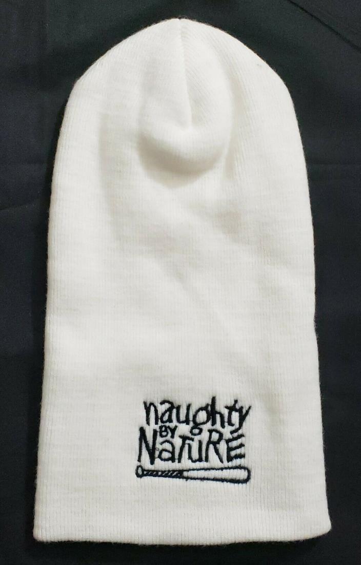 Vintage 1990s Naughty By Nature Beanie Stocking Hat Baggy Cap Hip Hop Rap Tee DS