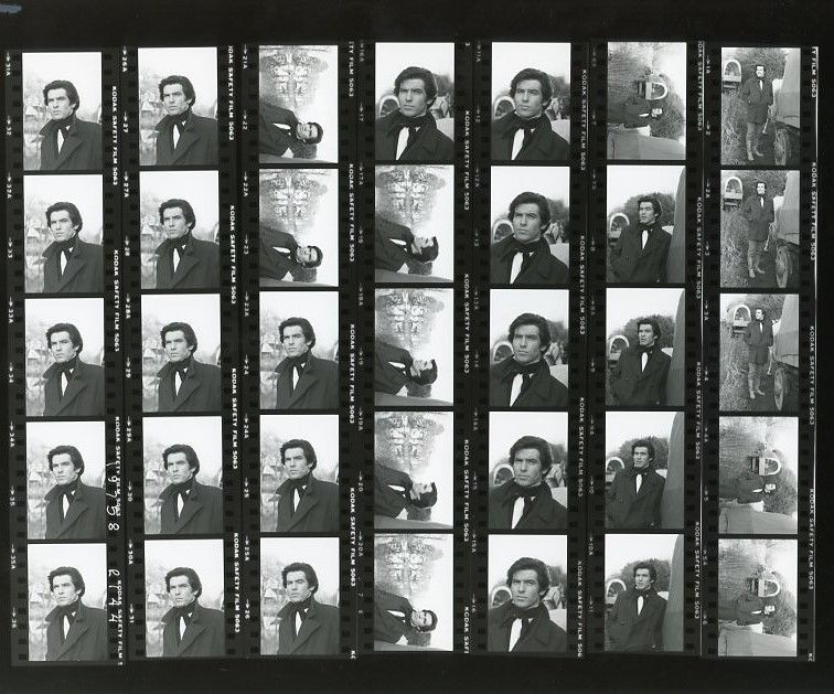 PIERCE BROSNAN MANIONS OF AMERICA RARE ORIGINAL 1981 ABC TV PHOTO PROOFSHEET