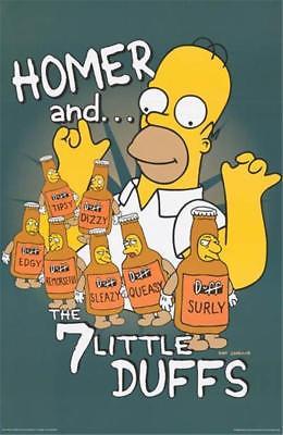 The Simpsons Homer Simpson 7 Little Duffs 1998 Poster 23x35