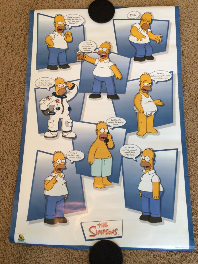 2002 Homer Collage Simpsons Poster