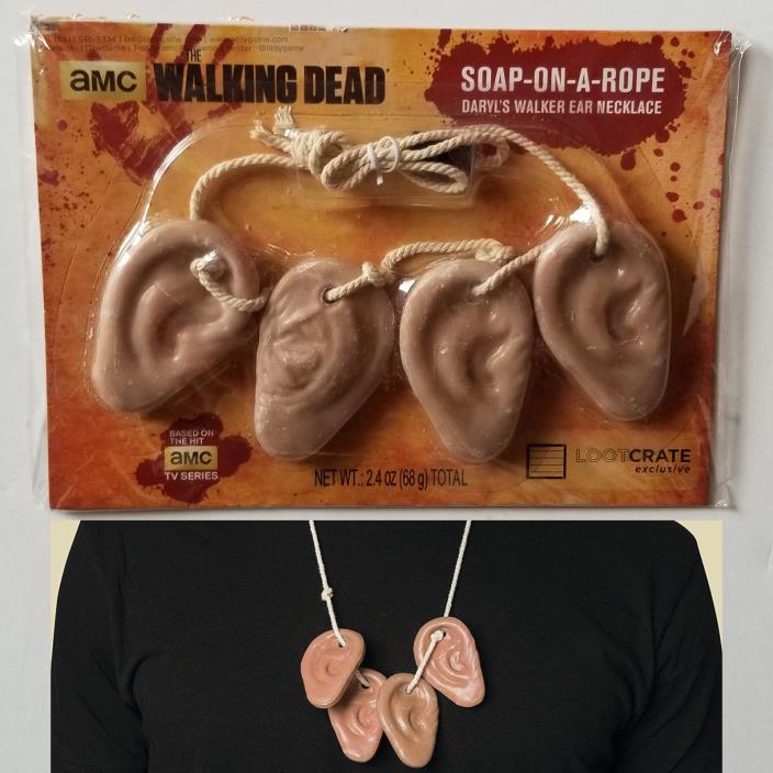 AMC The Walking Dead Soap-On-A-Rope Daryl's Walker Ear Necklace Loot Crate NEW