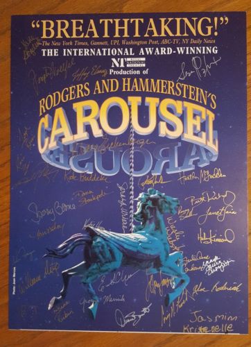 Autographed Rodgers and Hammerstein's CAROUSEL Playbill Poster Signed Royal NT