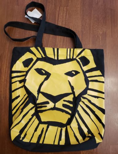 The Lion King Broadway Play Musical Canvas Simba Tote Bag Black Souvenir New