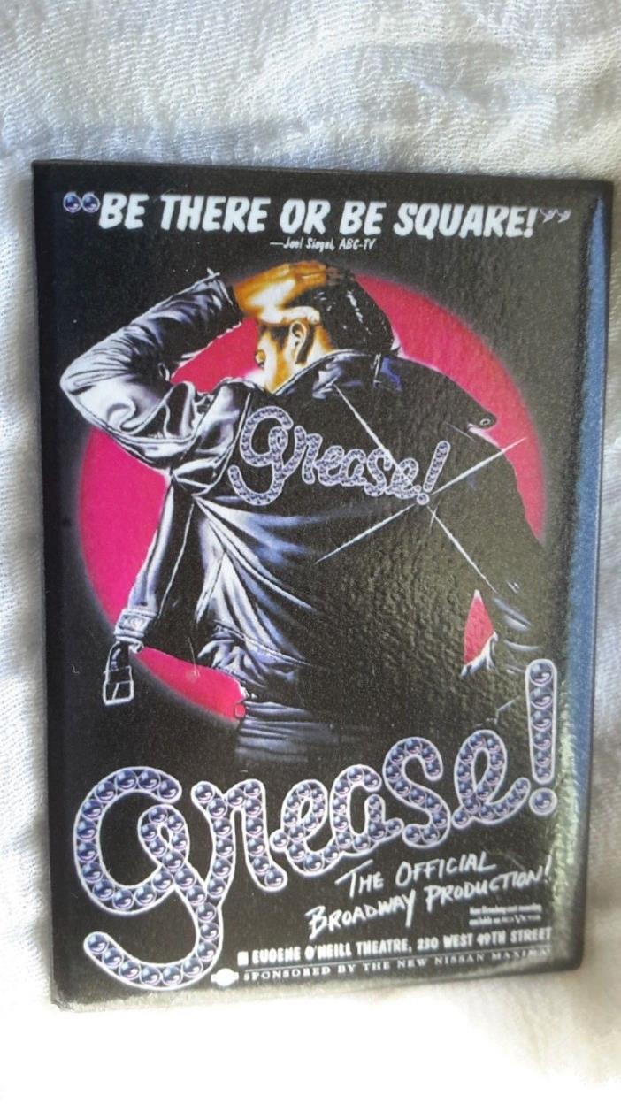 *** Grease *** BROADWAY MUSICAL REFRGERATOR MAGNET VINTAGE #4141T THEATER PLAY