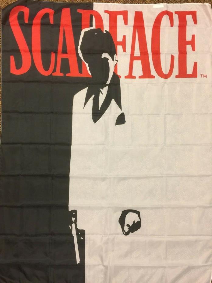 SCARFACE 1983 CRIME FILM Tapestry Cloth Poster Flag Wall Banner New 3' x 4'