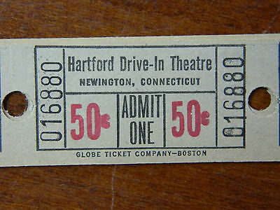 Circa 1965 Hartford Drive-In Movie Theater Lot of 20 Unused Tickets Newington