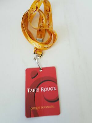 Cirque Du Soleil Tapis Rogue Access Pass Card With Lanyard