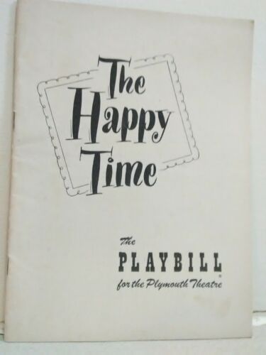 The Happytime Playbill For The Plymouth Theater 1951 First Edition