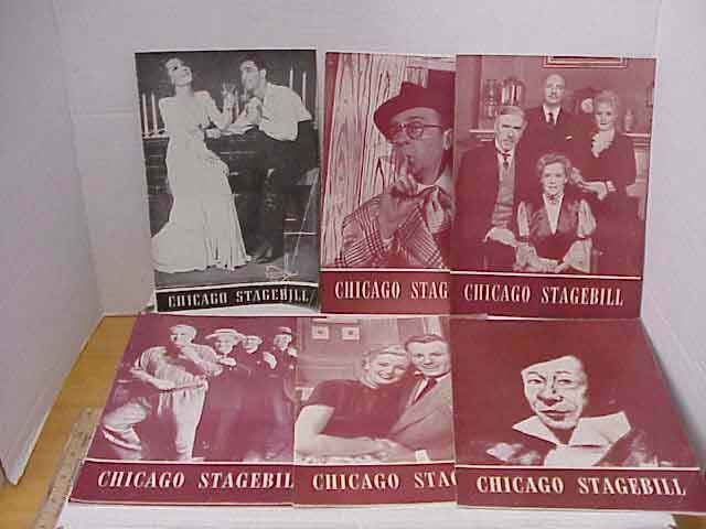7 Vintage 1940's CHICAGO STAGEBILL Theater Memorabilia Pal Joey & Others