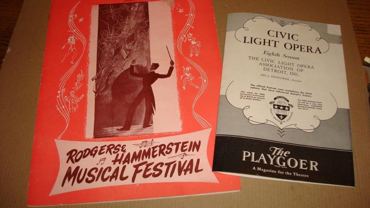 Rogers & Hammerstein Musical Festival Program and Playbill 1951 Rare