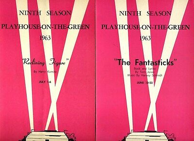 5 Playhouse on the Green Playbills 1963 The Fantasticks +++Columbus Ohio