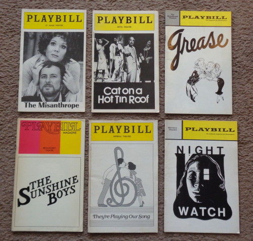 Lot of Broadway Playbills 1970's Grease Sunshine Boys Cat Hot Tin Roof