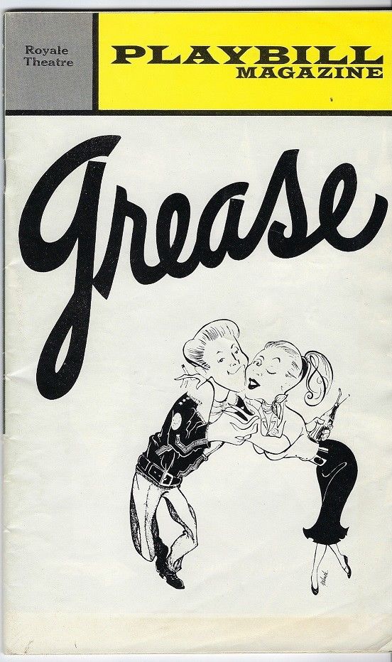 1972 Grease Playbill - Broadway Royale Theatre