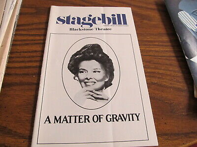 Chicago Playbill Stagebill A Matter of Gravity Katharine Hepburn 1977