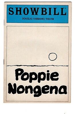 Poppie Nongena Douglas Fairbanks Theatre Playbill 1981 Broadway NYC