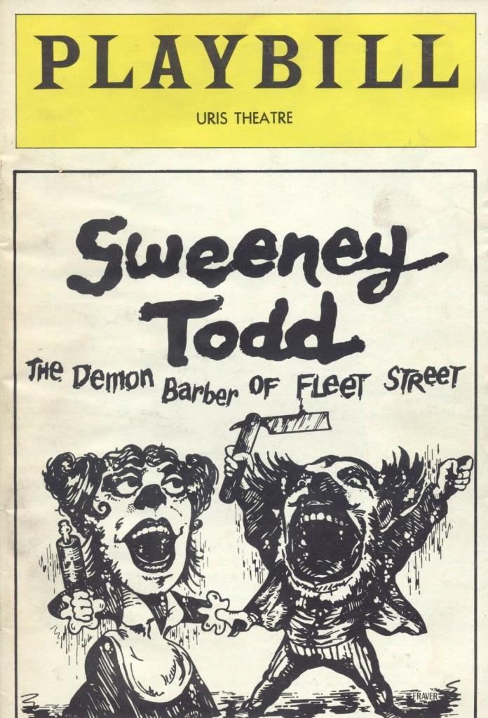 1979 Opening Night SWEENEY TODD ~ Lansbury, Cariou, Garber. Lyndeck, Sondheim