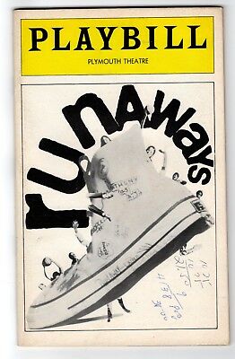 Runaways Plymouth Theatre Playbill November 1978 Broadway NYC