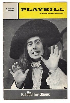 The School For Wives Lyceum Theatre Playbill February 1971 Broadway NYC