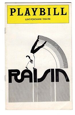 Raisin Lunt-Fontanne Theatre Playbill July 1975 Broadway NYC