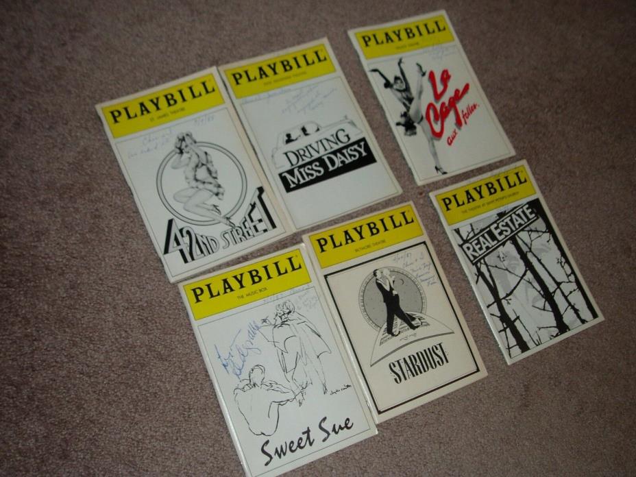 6-LOT PLAYBILLS, Fabulous Advertizing, 42nd Street, Driving Miss Daisy and More