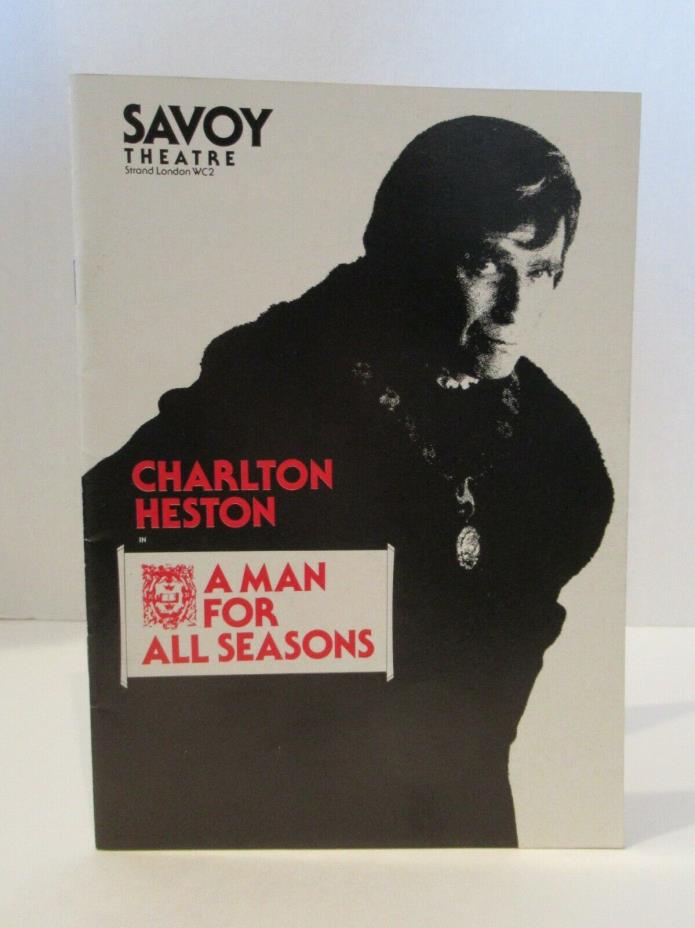 1987 - Charlton Heston - A Man For All Seasons - Savoy Theatre - Roy Kinnear