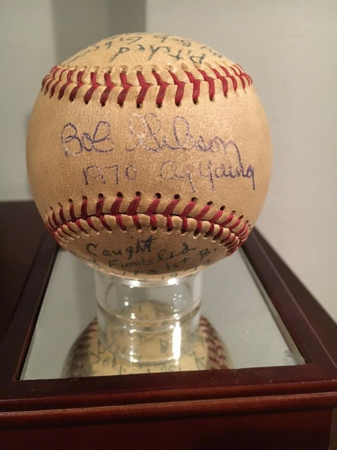 Bob Gibson 1970 Game Used Signed Baseball Cy Young Vintage Authentic Milestone