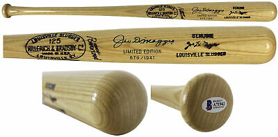 Yankees Joe DiMaggio Signed Louisville Slugger Bat LE #679/1941 BAS #A71942