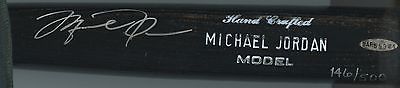 MICHAEL JORDAN: Upper Deck Auth. AUTOGRAPHED Wilson BB Bat  #146 / 500 UDA + BAS