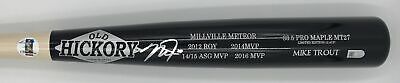 Mike Trout Autographed Limited Edition Career Awards Game Model Old Hickory Bat