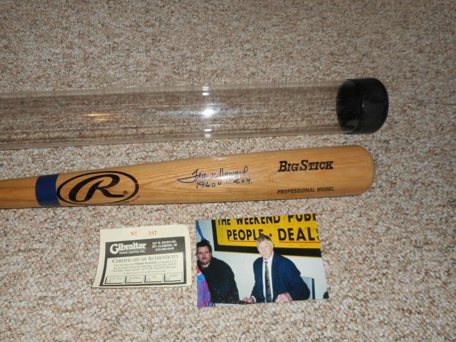 Frank Howard 1960 N.L. Rookie Of The year Autographed Rawlings Big Stick Bat 34
