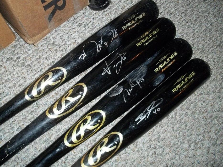 Mikie Mahtook Autographed Baseball Bat - Detroit Tigers