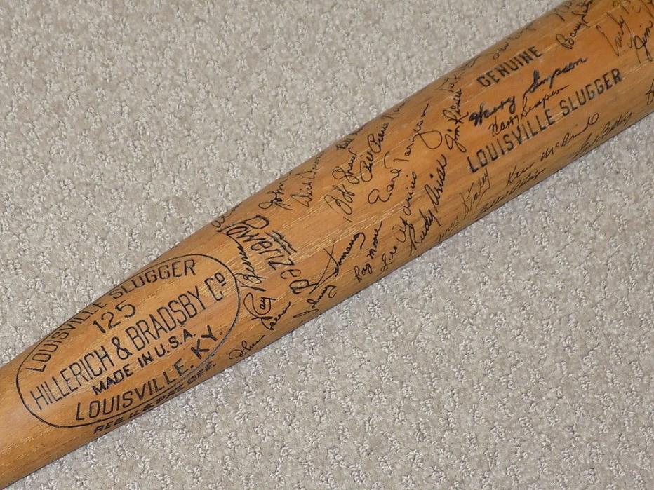 1959 Chicago White Sox Team Signed Half Bat Nellie Fox Norm Cash PSA DNA 10