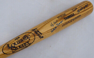 Yogi Berra, McDougald & Boyer Autographed Signed Bat Yankees Beckett #A79912
