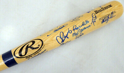 2005 Yankees Autographed Bat 14 Sigs Alex Rodriguez Robinson Cano Beckett A79913