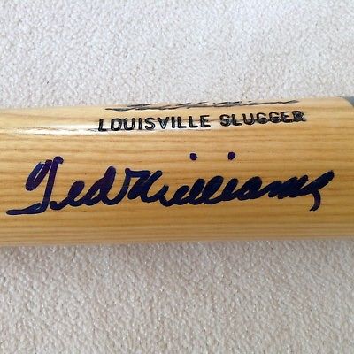 Ted Williams Boston Red Sox autographed Louisville Slugger Bat  Green Dimond COA
