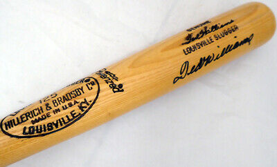 Ted Williams Autographed Signed Louisville Slugger Bat Red Sox Beckett A70694