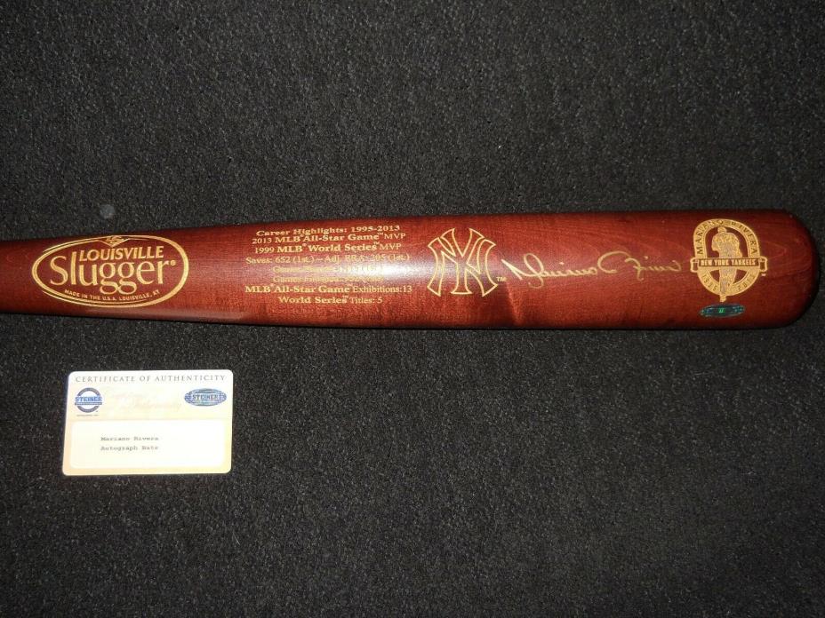 MARIANO RIVERA AUTOGRAPH LTD EDITION 652 RETIREMENT BASEBALL BAT STEINER SPORTS