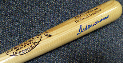 Ted Williams Autographed Signed Louisville Slugger Bat Red Sox Beckett A02289