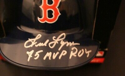 Fred Lynn Signed Boston Red Sox Mini Batting Helmet W/75 MVP ROY - JSA WPP203644