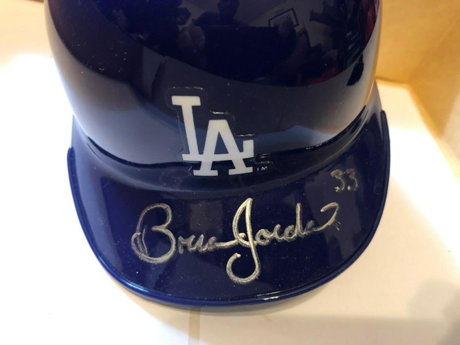 Brian Jordan Dodgers Signed Autograph Riddel Mini Helmet