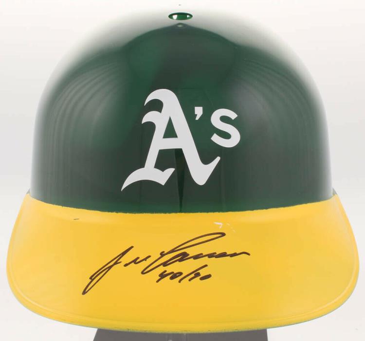 JOSE CANSECO AUTOGRAPHED/SIGNED A'S BATTING HELMET
