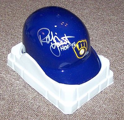 ROBIN YOUNT HOF 99 AUTO AUTOGRAPH SIGNED MINI HELMET JAMES SPENCE JSA