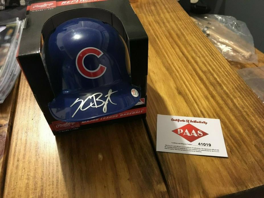 Kris Bryant Chicago Cubs MLB Autographed Mini-Helmet with COA