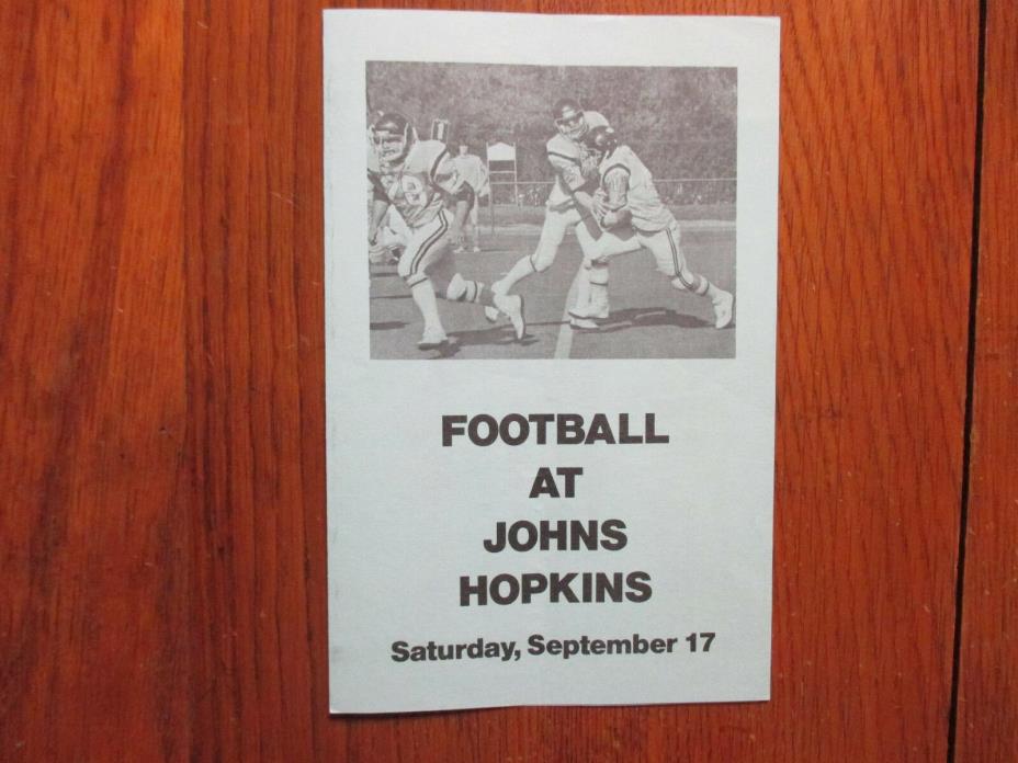 1983 Johns Hopkins Football Program(Signed by JERRY  PFEIFER/BOB BABB/MIKE MAHER
