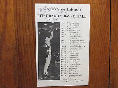 1975-76 Oneonta State Mens Basketball Program(Signed by DON FLEWELLING/MATT FAY)