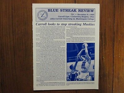 1989  John  Carroll  Men's  Basketball Program(w/ANDY  SUTTELL/MATT  ZAPPITELLI)