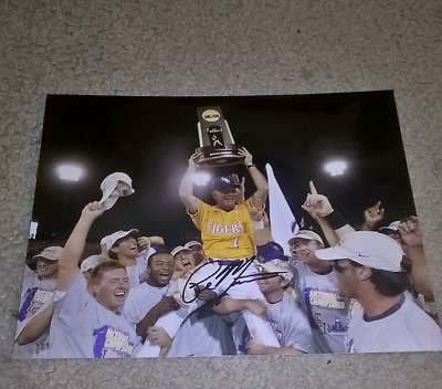 PAUL MAINIERI LSU BASEBALL AUTHENTIC HAND SIGNED 2009 CHAMPIONSHIP 8X10 PHOTO