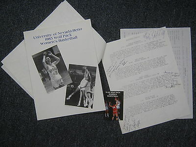 1983-84 University of NEVADA-RENO Women's Basketball Guide(13 Signed/CHUCK AYERS