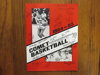 1984-85  Olivet College Basketball Media Guide(24 Signed/GARY MORRISON/DAN PENN)